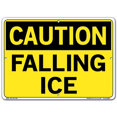 Vestil Aluminum Sign, 10-1/2" H, 14-1/2" W, Aluminum, Rectangle, SI-C-52-C-AL-080 SI-C-52-C-AL-080